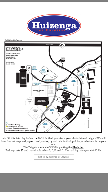 GVSU Tailgate Map